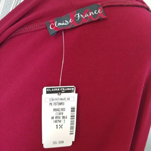 Claire France NWT 3/4 Sleeve Open  Cardigan 1X - Picture 5 of 6